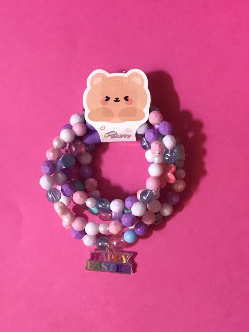 Easter Wishes - Set of 5 Handmade Beaded Bracelets - Stackable Jewelry